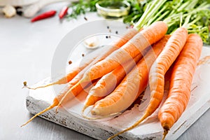 Ingredients for carrot soup