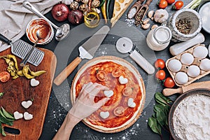 Ingredients for classic italian pizza
