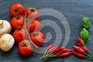 Ingredients for cooking.