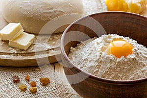 Ingredients for cooking dough, sweet baking.