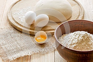 Ingredients for cooking dough, sweet baking.