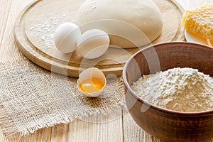 Ingredients for cooking dough, sweet baking.