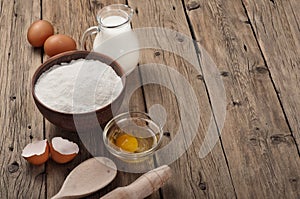 Ingredients for cooking flour products or dough