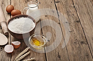 Ingredients for cooking flour products or dough
