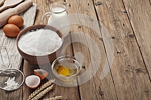 Ingredients for cooking flour products or dough