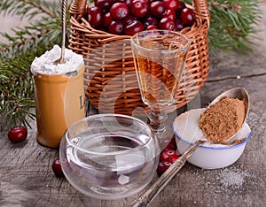 Ingredients for cranberry sauce organic wild