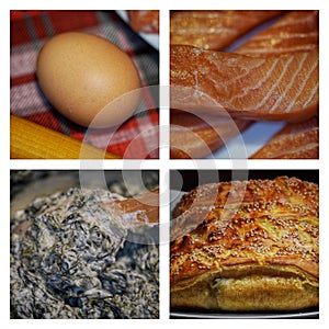 Ingredients for Crusted salmon with cheese and spinach