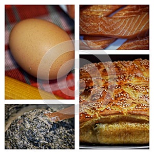 Ingredients for Crusted salmon with cheese and spinach