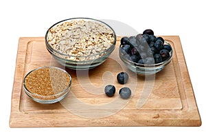 Ingredients for Fresh Blueberry Oatmeal
