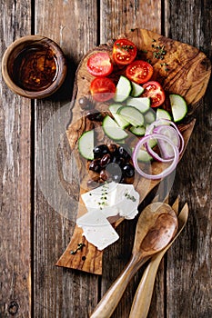 Ingredients for greek salad