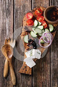 Ingredients for greek salad