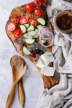 Ingredients for greek salad