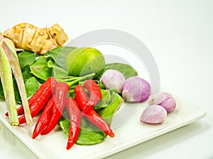 Ingredients group of Tomyum(Thai food)