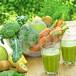 Ingredients of healthy drink - green smoothie, for healthy drink we are used fresh and organic fruits and vegetables