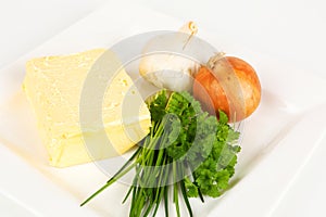 Ingredients for a herb butter