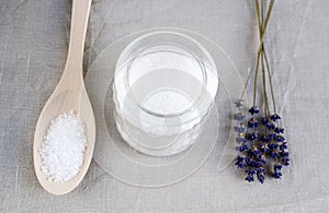 Ingredients for homemade body scrub