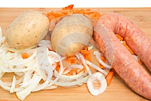 Ingredients for Hutspot stew