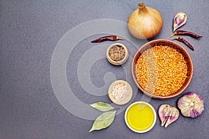Ingredients for Indian Dhal spicy curry