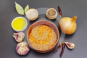 Ingredients for Indian Dhal spicy curry