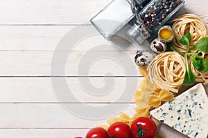 Ingredients for an Italian food recipe