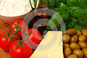 Ingredients for an Italian meal