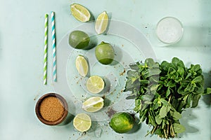 Ingredients for mojito