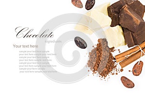 Ingredients for ÃÂooking homemade chocolate photo