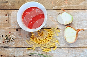 Ingredients for pasta