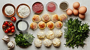 Ingredients and Preparation Steps for Piroshki photo