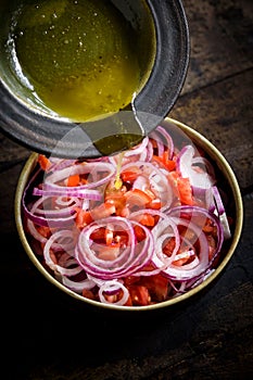 Ingredients for the preparing healthy salad