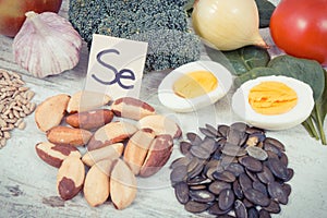 Ingredients or products as source selenium, vitamins, minerals and dietary fiber