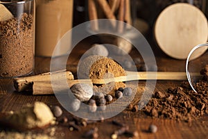 The Ingredients for Pumpkin Spice Cinnamon Nutmeg Allspice Clove and Ginger