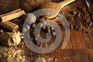 The Ingredients for Pumpkin Spice Cinnamon Nutmeg Allspice Clove and Ginger