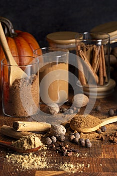 The Ingredients for Pumpkin Spice Cinnamon Nutmeg Allspice Clove and Ginger