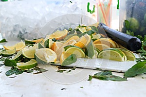 Ingredients for a refreshing Mojito