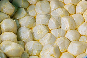 The ingredients of Roti Making, white raw Roti thresh flour by maker. Indian traditional street food. Cooking roti or Indian food