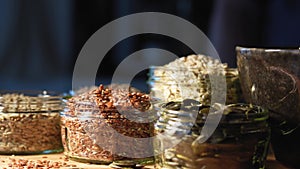 Ingredients for a rustic grain bread