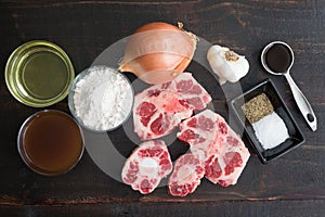 Ingredients for Southern Smothered Oxtails