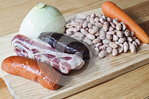 Ingredients for a spanish stew