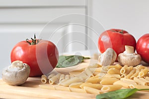 Ingredients for tradional italian pasta