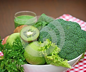 Ingredients used for green smoothie