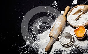 Ingredients and utensils for the preparation of bakery products