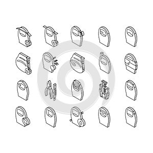 Ingrown Nail Disease Collection isometric icons set vector