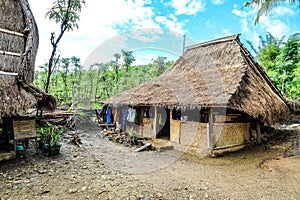 Inhabited hut in the Sasak Village Ende, Lombok, Indonesia