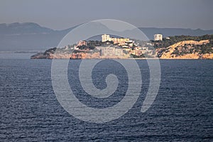 Inhabited residential district on sea coast. Salou, Tarrogona, Spain photo