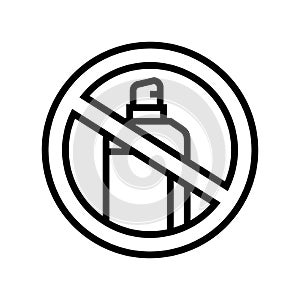 inhalants sprayer addiction line icon vector illustration photo