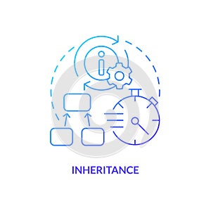 Inheritance blue gradient concept icon