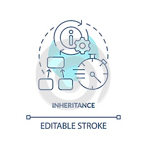 Inheritance turquoise concept icon