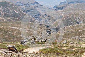 Inhospitable valleys of the arid Swartberg