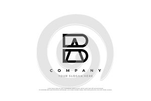 Initial AB or BA Logo Design